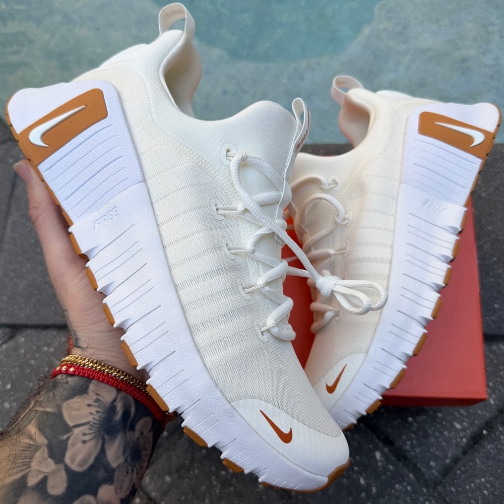 NIKE FREE METCON 6 WHITE TAN 10W